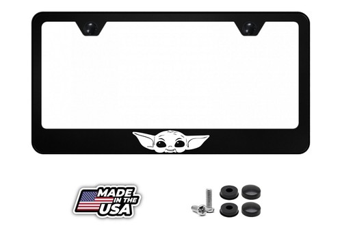 Baby yoda license plate - yoda,